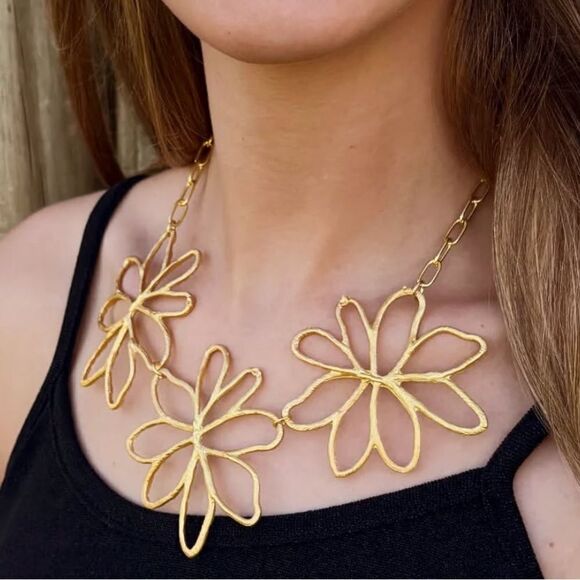 Bohemian flower necklace M82 - Picture 1 of 4